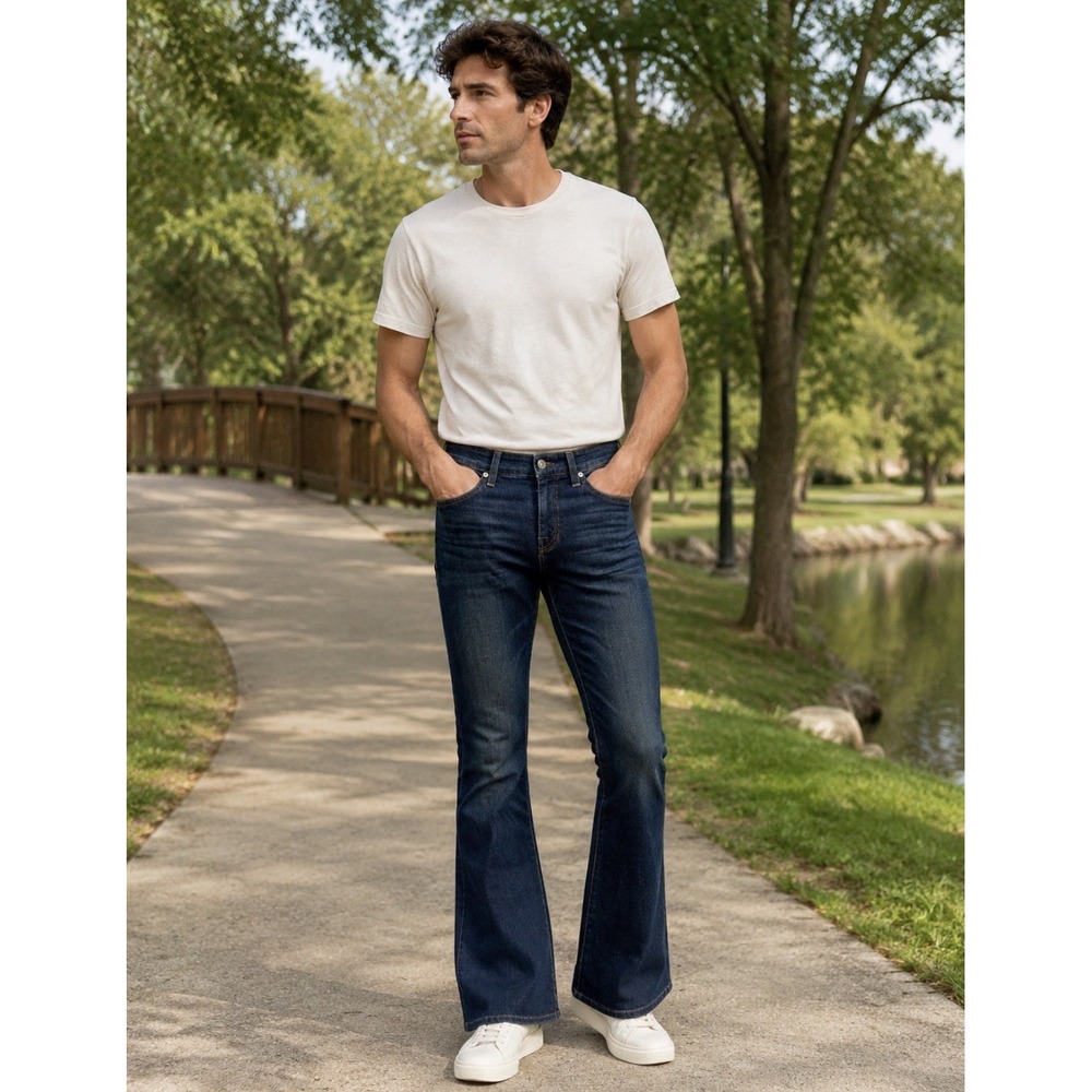 7 For All Mankind A Pocket Flair Jeans 34